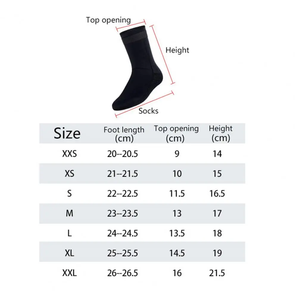 Surfing Socks Non-slip Fastener Tape Diving Socks Elasticity Neoprene Beach Surfing Booties Breathable Swimming 1 Pair