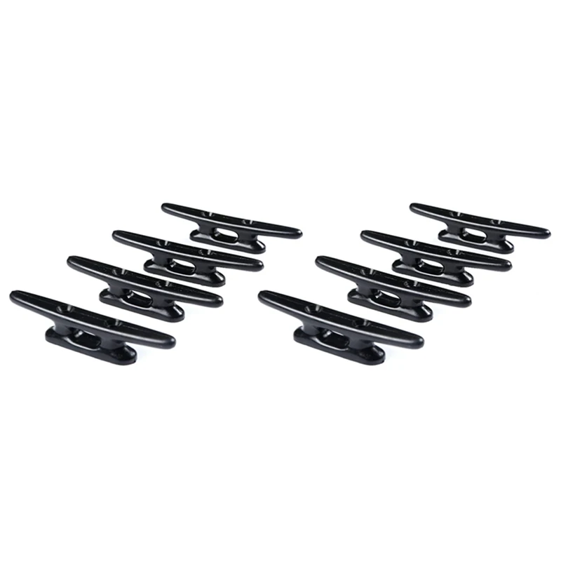 

8Pack 4 Inch Black Boat Cleat Kayak Cleats Boat Dock Cleats Boat Kayak Canoe Cleat Black Strong Nylon Cleats