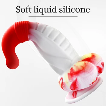 HESEKS Stranger Things Penis Colorful Stranger Creatures Dildos Monster Cock Big Dick Dildos Safety Liquid Silicone Anal Plug 5