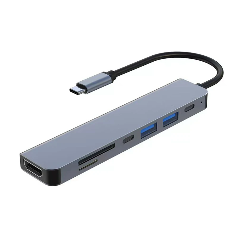

Док-станция 7-в-1 с поддержкой SD/TF-карт, 4 USB-порта