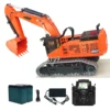 385CF RC Excavator 1/8 Hydraulic RC Excavator Metal Heavy Engineering Excavator with Light System Adult Remote Control Car Toy 1