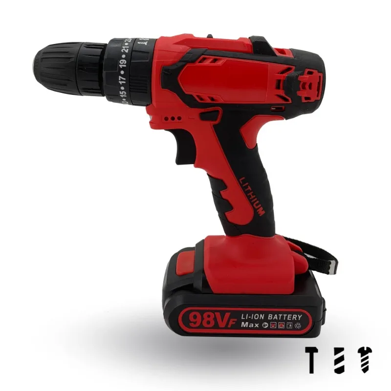 Rechargeable Cordless Electric Nail Drillelectric Electric Wireless Drill Impact Drill Cordless with Battery Hardware Goods 600n m brushless electric impact wrench with battery rechargeable 1 2 cordless wrench power tool for makita 18v battery
