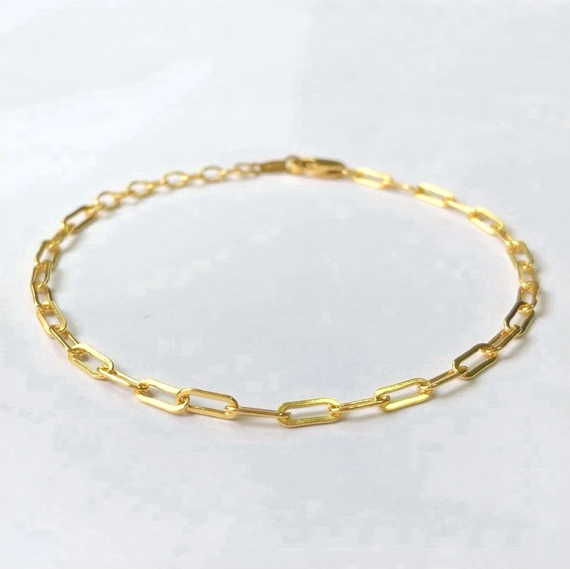 Real 14K Gold Filled Chain Bracelet Waterproof Bracelet Non Tarnish Bracelet Boho Charms Bracelets Vintage Bridesmaid Gift Women