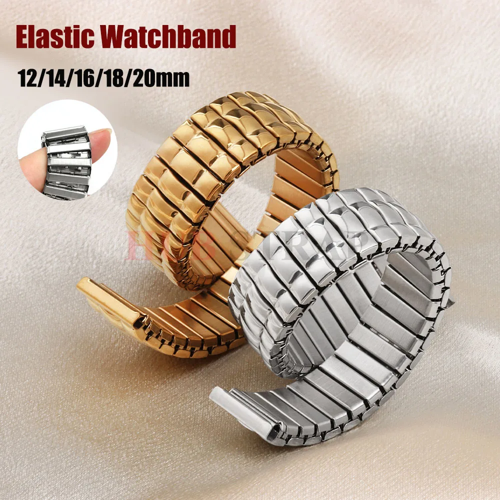 Stainless Steel Stretch Expansion Watch Band - Universal Metal Elastic Strap