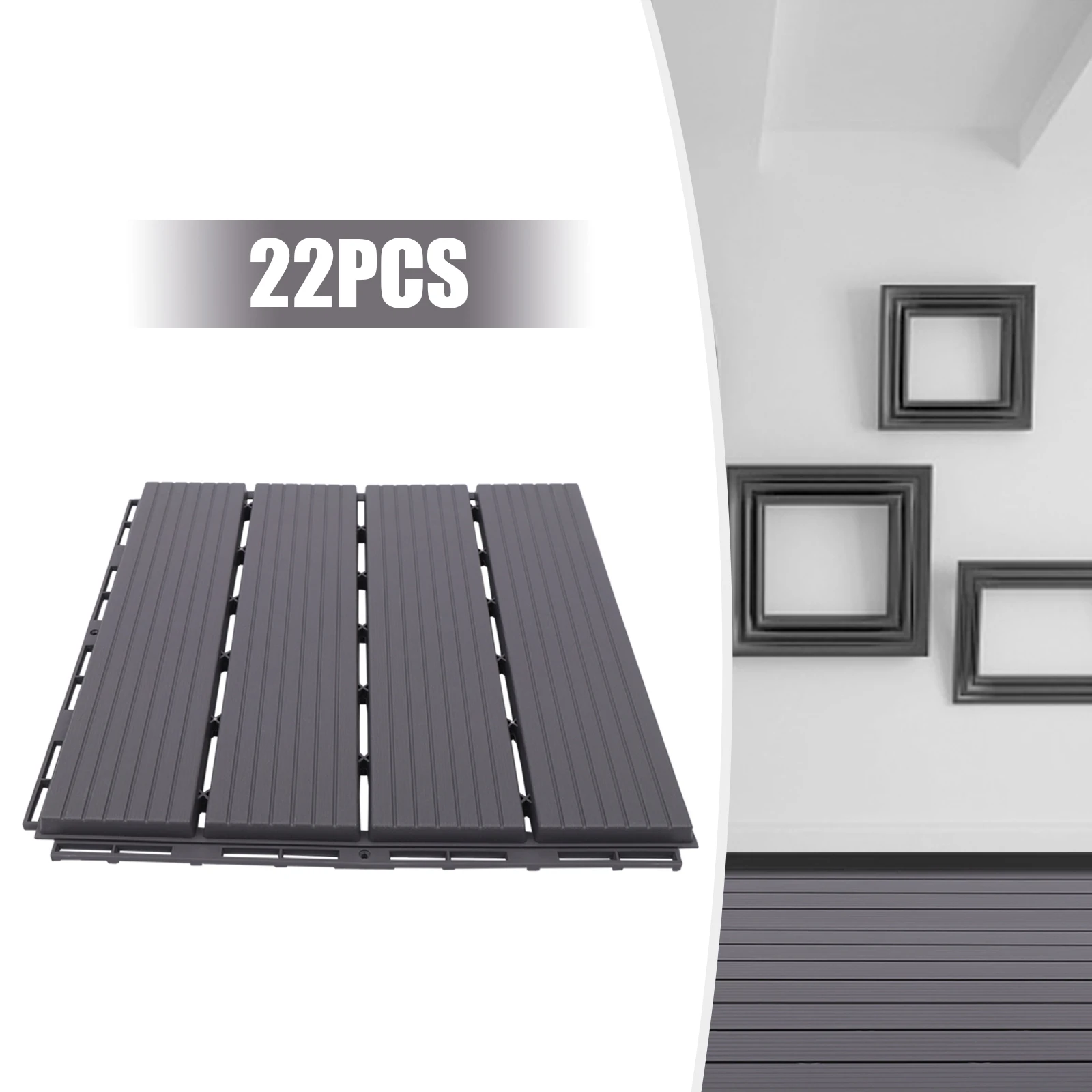 Water Resistant Interlocking Patio Deck Tiles 12x12