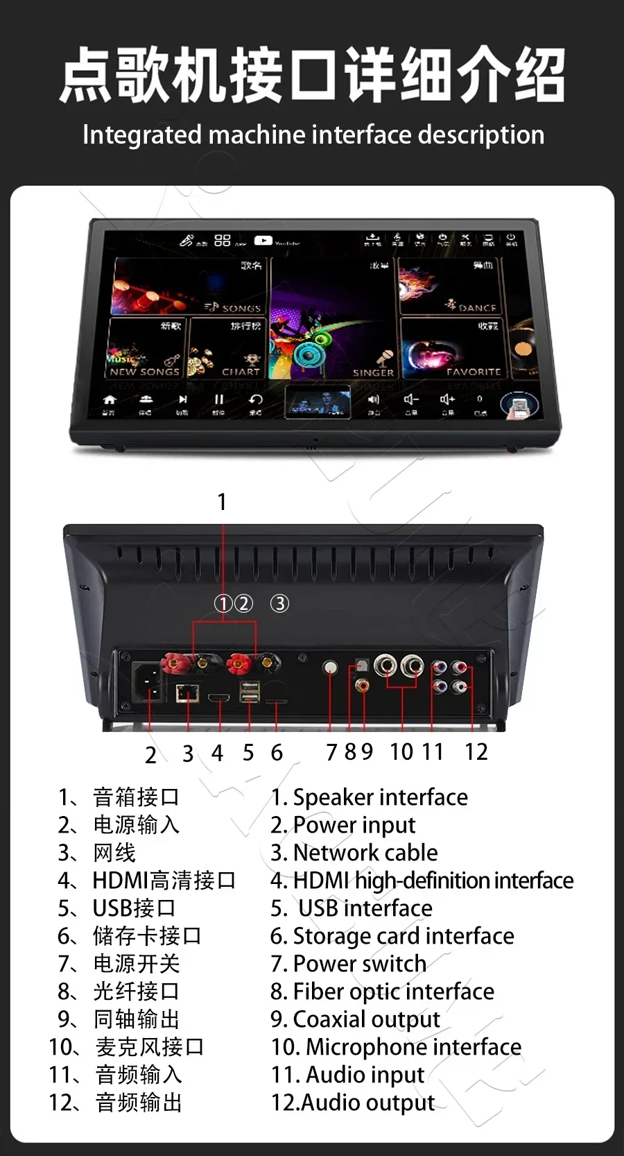 DAMINKB8-16TB 15.6"MIC Inandon Karaoke Player Intelligent Voice Keying Machine