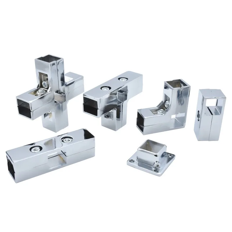 8 raccordi quadrati per tubi – Connettore a 3 vie per tubi quadrati da 50,8 mm OD per ringhiere recinzioni guardrail terminali morsetti