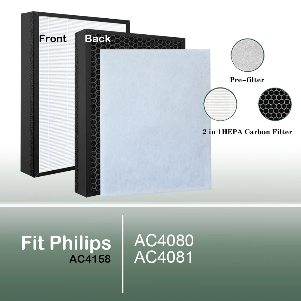 

Replacement HEPA Activated Carbon Combined filter AC4158 AC4158/00 for Philips Air purifier AC4080 AC4081 Accessory