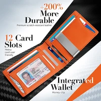 Slim Wallet for Men-Leather Money Clip Mens Wallets-RFID Blocking Front Pocket Bifold Credit Card Holder 2