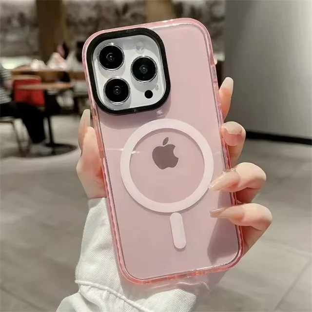 Neon Transparent Crystal Case with MagSafe Magnetic Protection