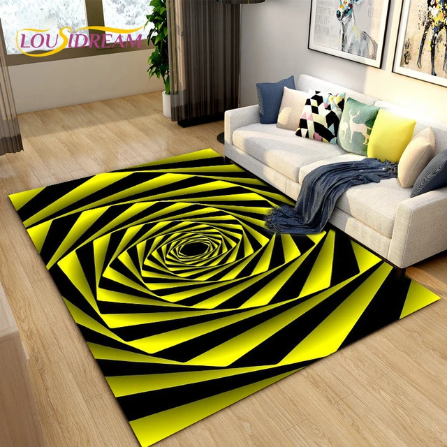 3d Lights Style Carpet Gaming Illusion Rug Gaming Bedroom Area Non