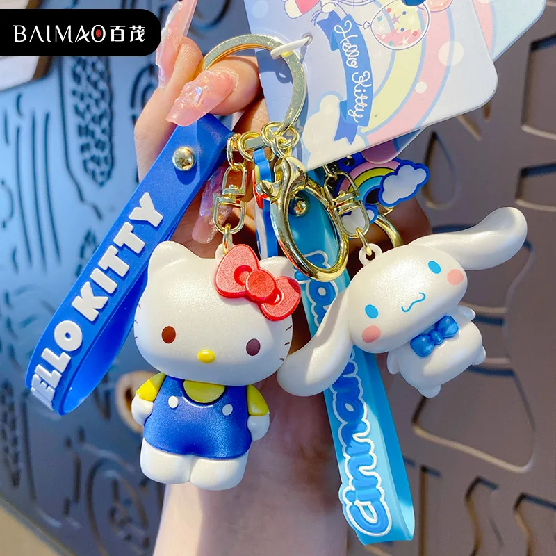 

Sanrio Genuine Key Chain Cinnamoroll My Melody Kuromi HelloKitty Kawaii Doll Backpack Key Chain Car Key Ring Birthday Gift