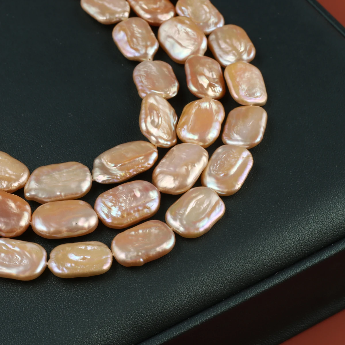 Natural Pearl Orange Rectangle Exquisite Shape Elegant Appearance for DIY Jewelry Making Handmade Bracelet Necklace Length 36cm