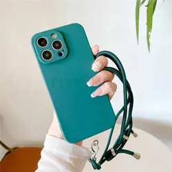Versatile Silicone Crossbody Phone Case with Necklace Strap - 7 Plus or 8 Plus (4)