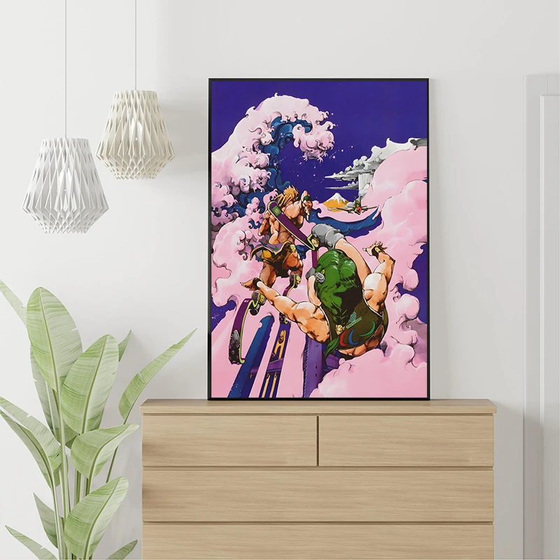 Vivid Japanese Anime Canvas Art - JoJo's Bizarre Adventure Poster