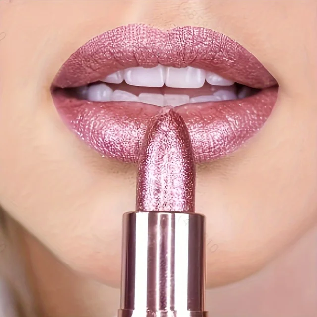 Rose smoke powder, bright starry sky, glossy velvet texture, durable, make your lips shiny, waterproof, anti-fouling. 1