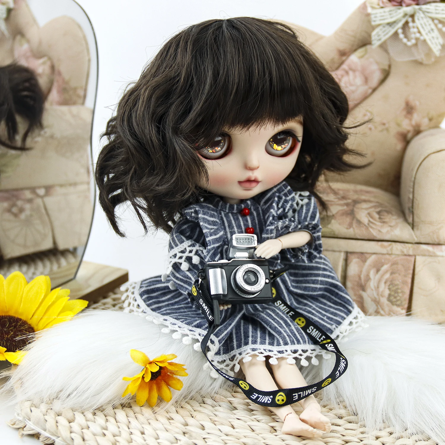 アイシードール本体　ボアウィッグ　OF付き。夜勤のひーちゃん アイシードール本体 ボアウィッグ アウトフィット付夜勤のひーちゃん様