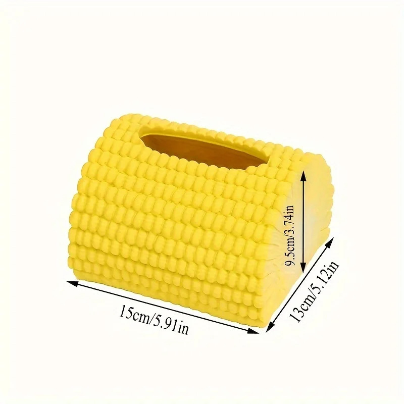 1pc Unique Corn-Shaped Tissue Box Holder-Creative Decor for Living Room & Dining Table, Durable Plastic