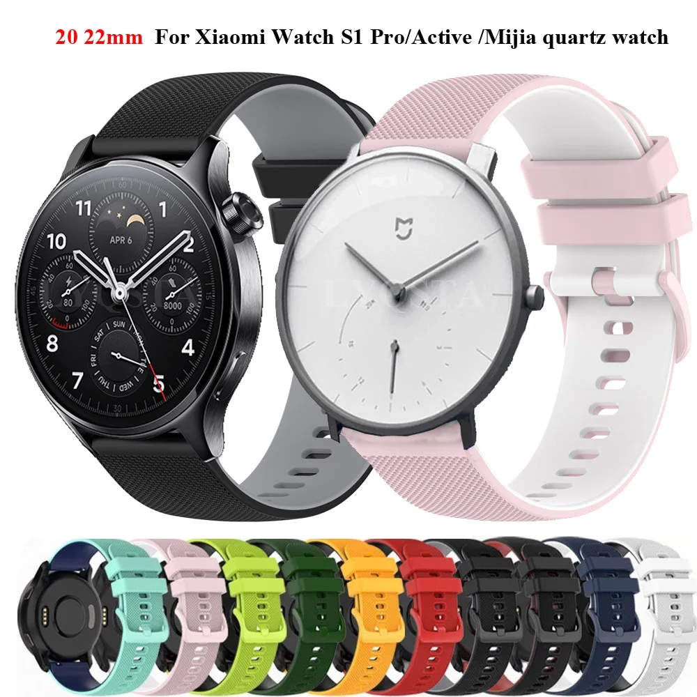 Per Xiaomi Mi Watch S1 Pro/Active Strap Bracciale In Silicone 20/22Mm Cinturino Mi Watch Color Sports Edition Per Xiaomi Mi Watch