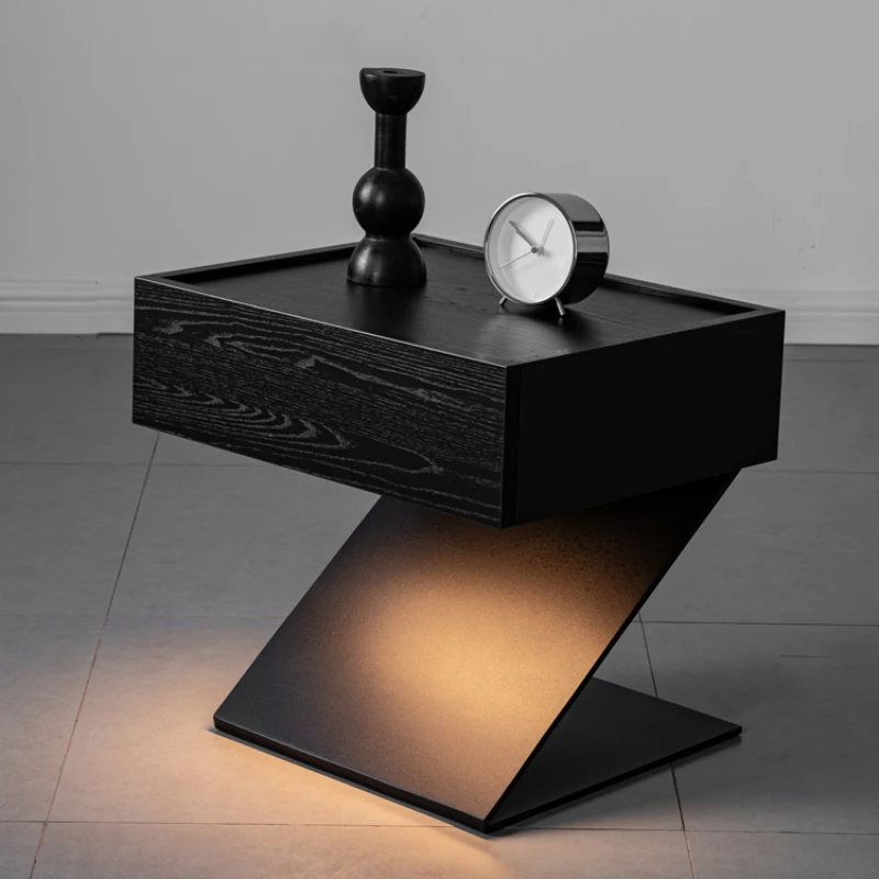 

Italian Minimalist Steel Plate Suspension Bedside Table