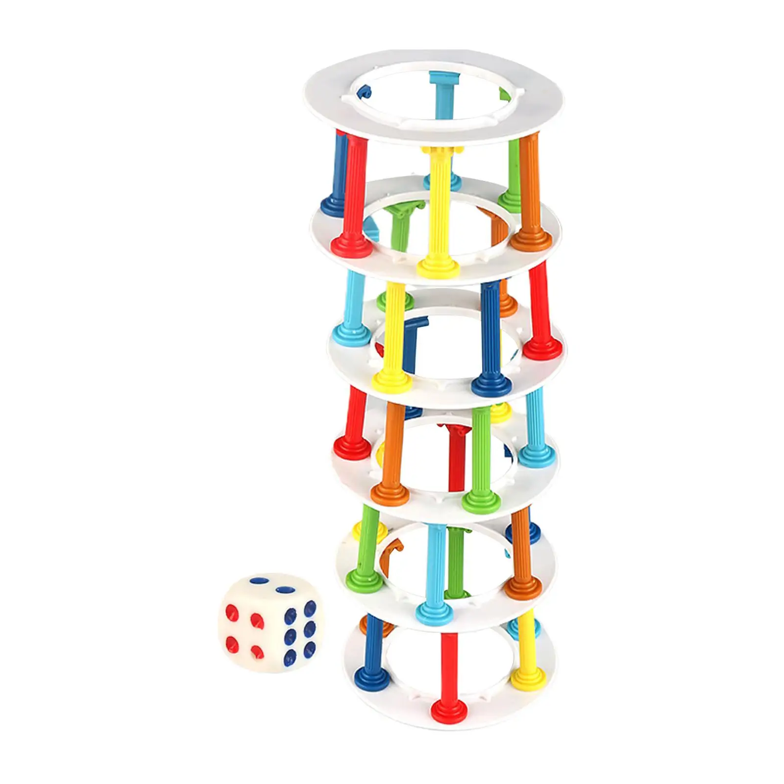 

Tumble Tower Game Game with Dice Educational Toys Balance Game Tumble Tower for Entertaining Party Game Adults Boys Girls