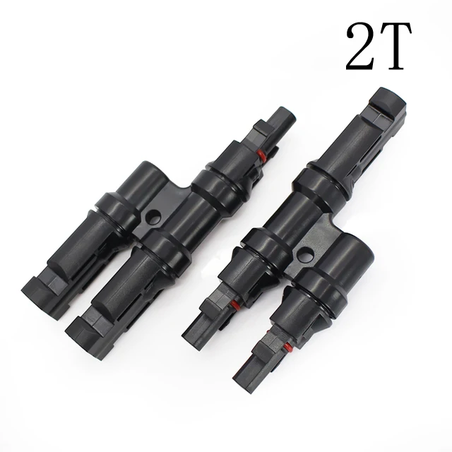 Description Picture 6 of item1 Pair Solar PV Branch Connectors Solar Energy Adapter Solar Panel T/ Y Branch Cable Splitter Coupler Combiner