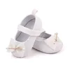 0-18months Baby Girls Bowknot Flats Soft Sole Shoes Non-Slip Princess Wedding Dress Walking Shoes For Newborn Girls 6