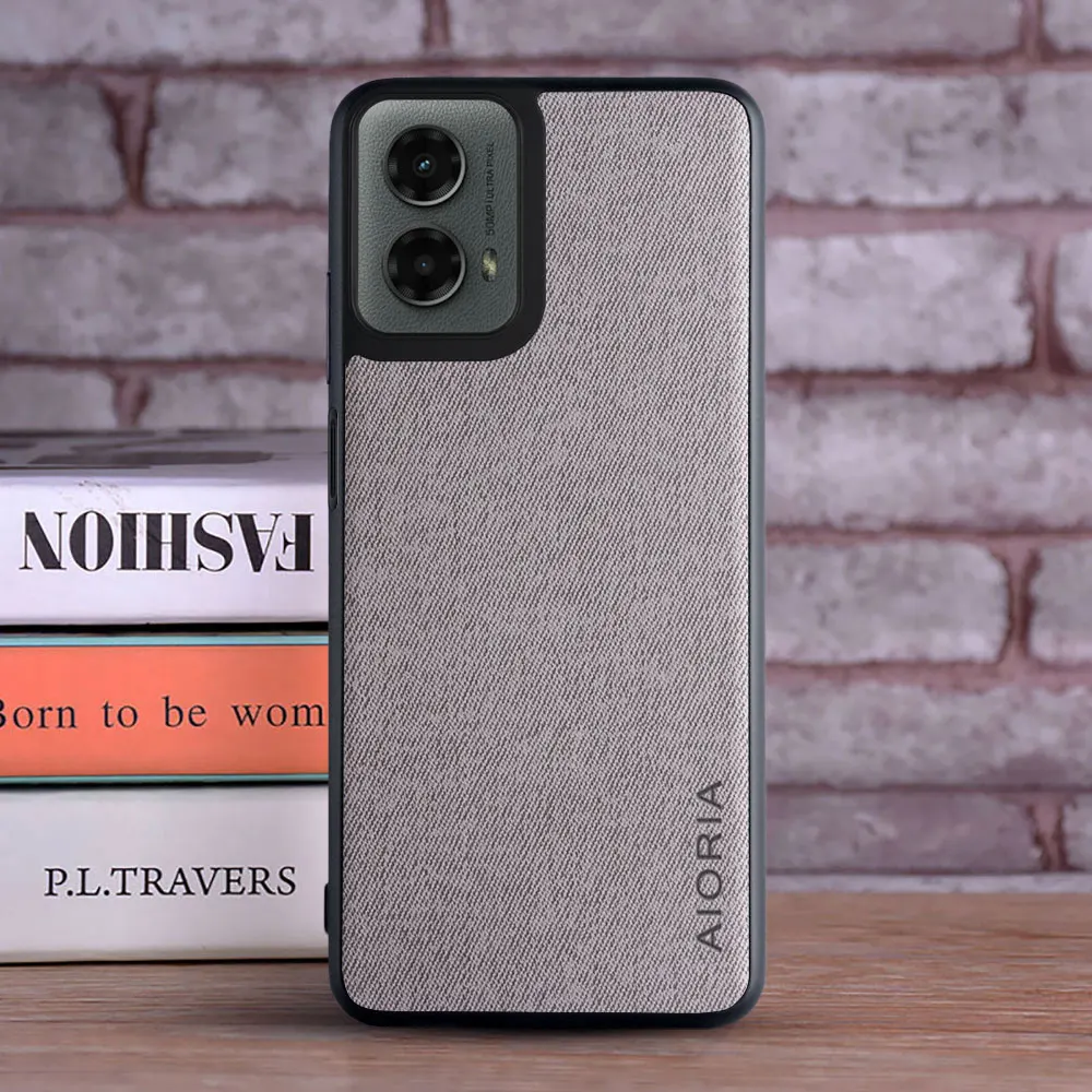 Luxury Textile Leather Phone Cover for Motorola Moto G Power 5G - Premium Protective Case