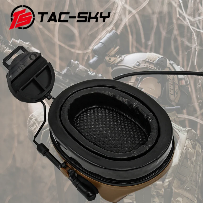 TS TAC-SKY COMTAC II Tactical Helmet ARC Rail Adapter Bracket C2 Headset for Tactical Airsoft Hunting Hearing Protection Headset