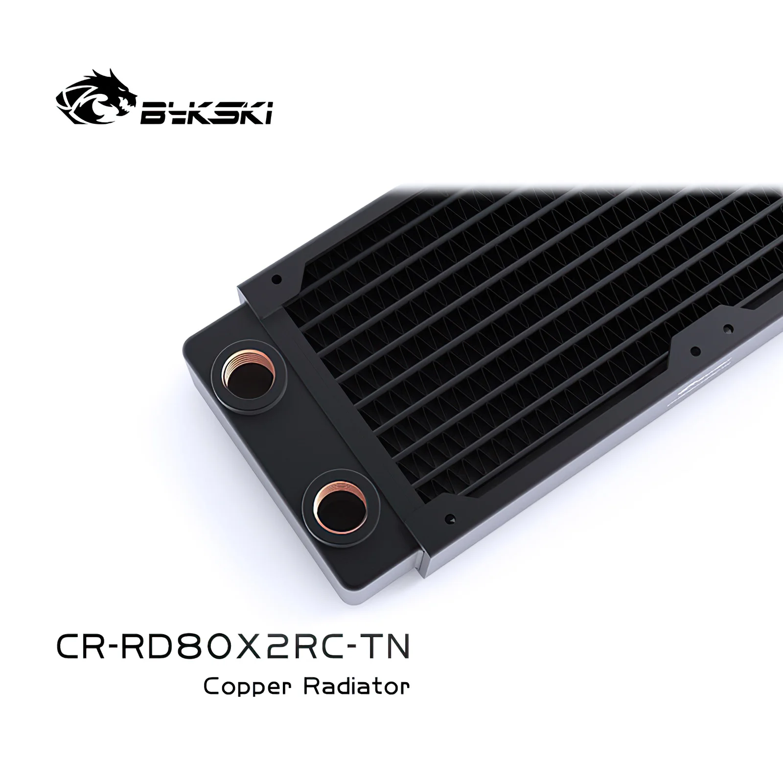 Bykski 16cm 80 mm x Radiador de Cobre Líquido Água Refrigerar Refrigerador Trocador de Calor Cr-rd80x2rc-tn - Imagem 3