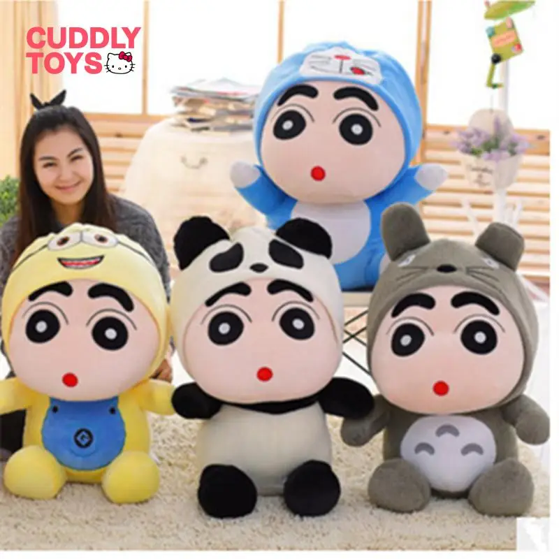 35Cm Crayon Shin Chan Cute Plush Cartoon Cosplay Doraemon Anime Stuffed Toys Accompany Dolls Bedroom Decoration for Girls Gifts