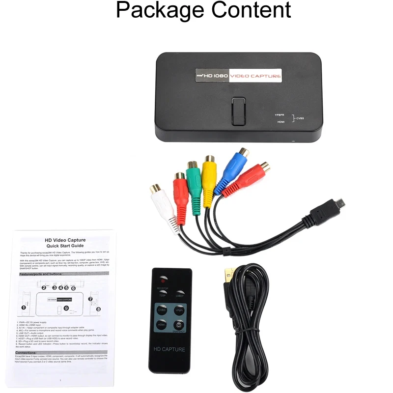 284 HDMI Loop 1080P AV Mic Input HDMI Game Capture Card Video Grabber Box for XB