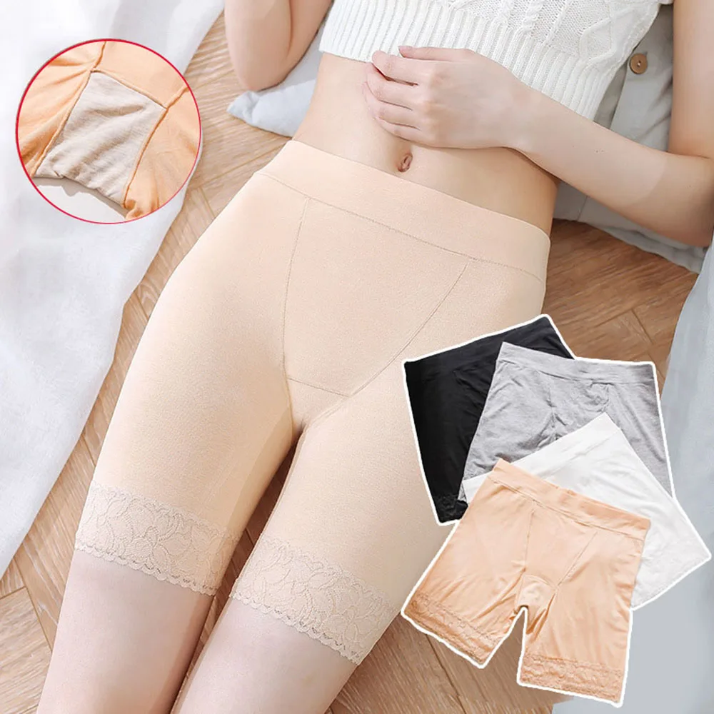 

Women Shorts Traf Cotton Safety Pants Solid Color Anti Chafing Shorts High Waist Hot Pants Seamless Boxers Shorts Soft Underwear