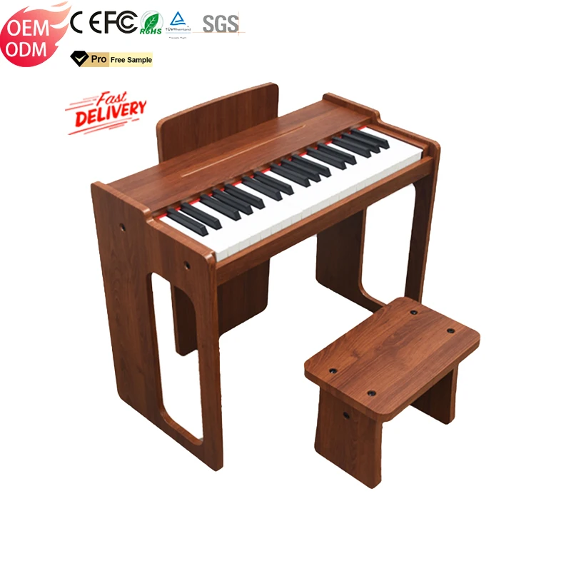 KERID Wooden Digital Portable Mini Piano Keyboard Musical Instruments Kid 37 Keys Electronic Piano Suitable For Children