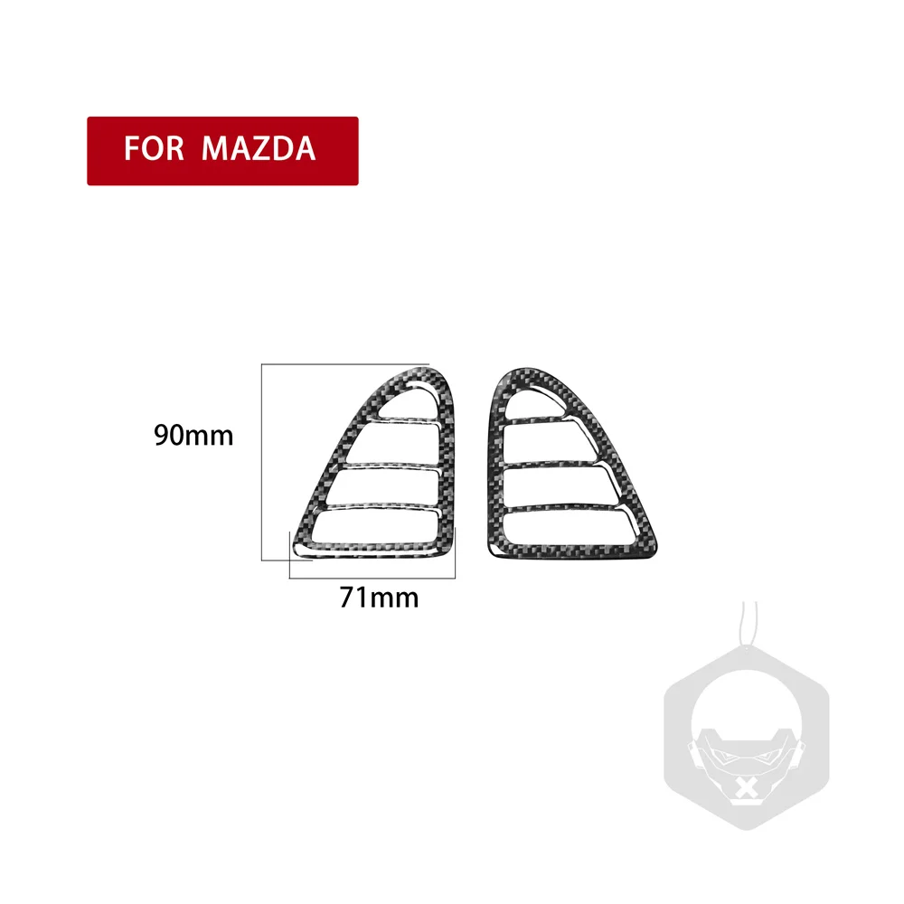 

for MAZDA RX8 04-08 Carbon Fiber Decorative Stickers for Left Right Air Vents 2pcs