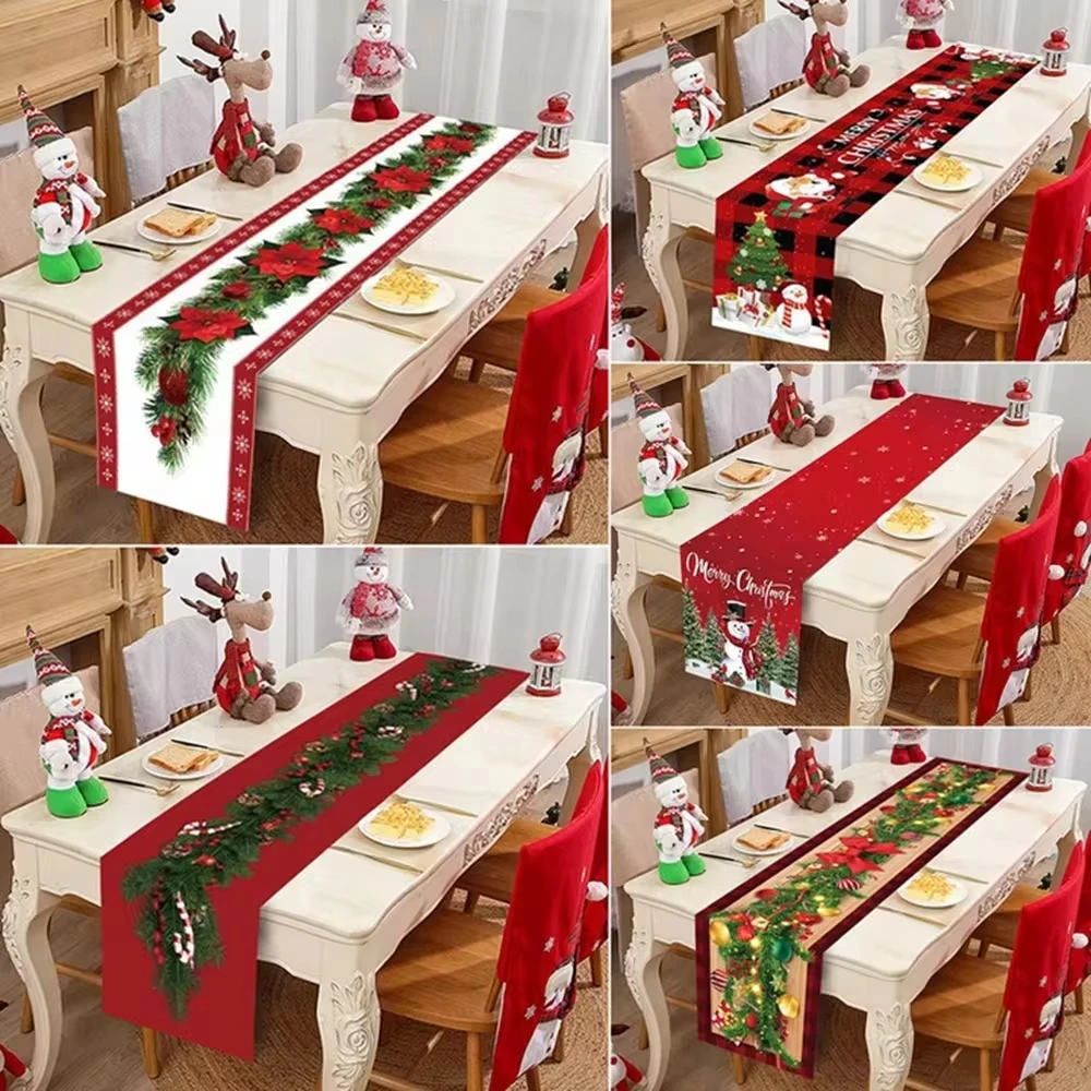 Festive Christmas Table Runner - Holiday Home Decoration & New Year Ornament