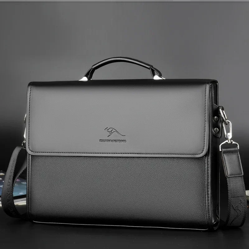 Men Tote Bag Pu Leather Briefcase Handbags Large Man Laptop Bags Business Male Shoulder Crossbody Bag Luxury Designer leather briefcase