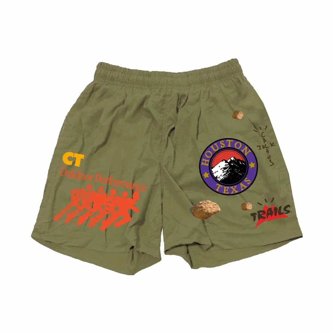 2020 Summer New Travis Scott Cactus Jack Embroidery Cargo Shorts Men Women Hiphop Casual Beach Shorts Men best men's casual shorts Casual Shorts