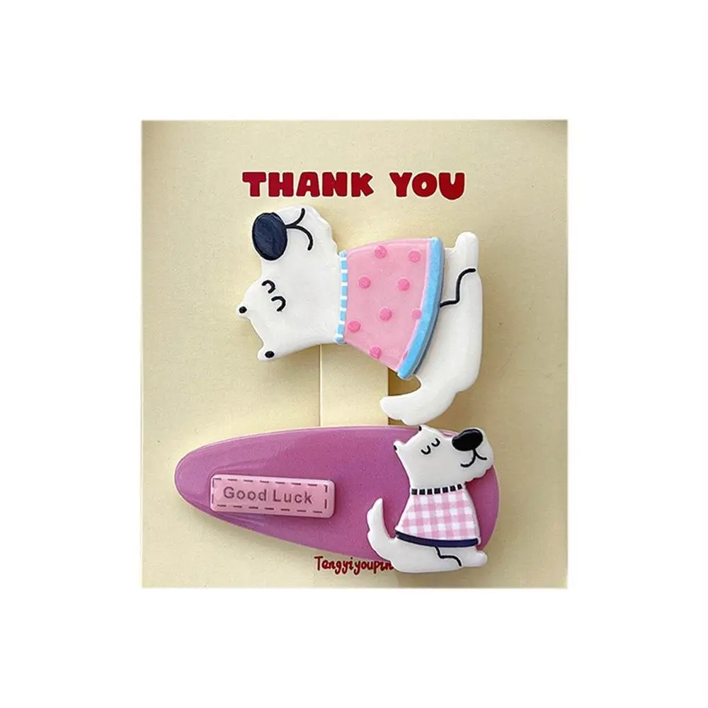 Description Picture 4 of itemKawaii Cartoon Mini Hair Clip Candy Color Korean Style Cute Barrettes Set Duckbill Clip Animal Bear BB Clip Hair Styling Tool