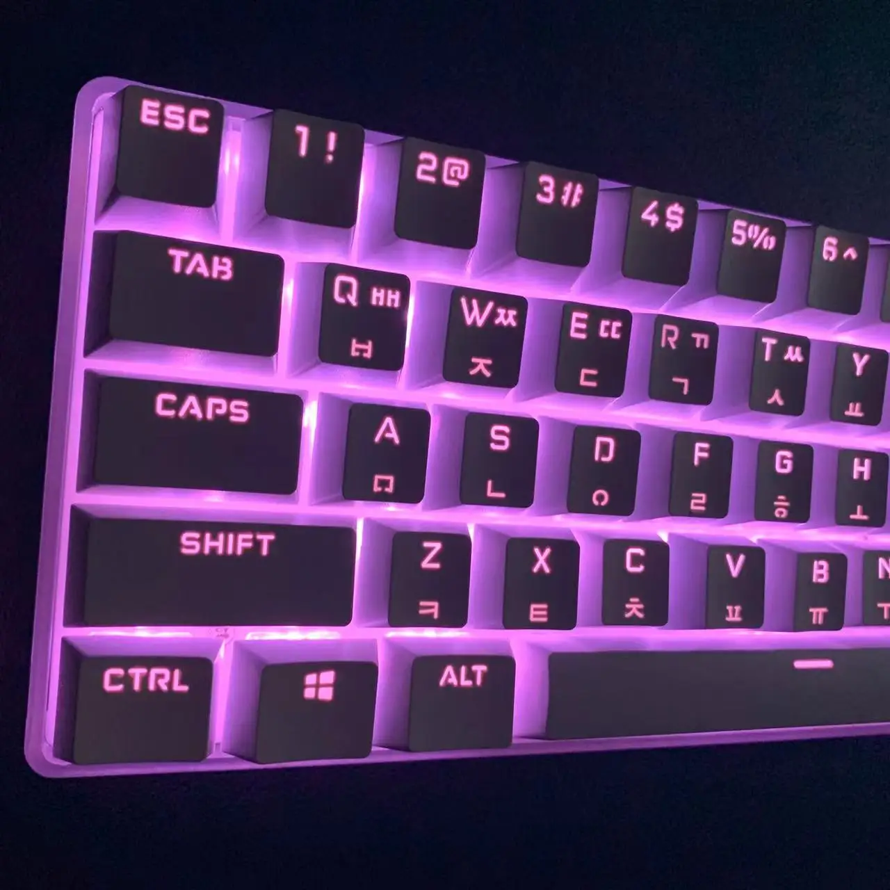 Keycap coreano Hangul, Keycap de layout coreano,