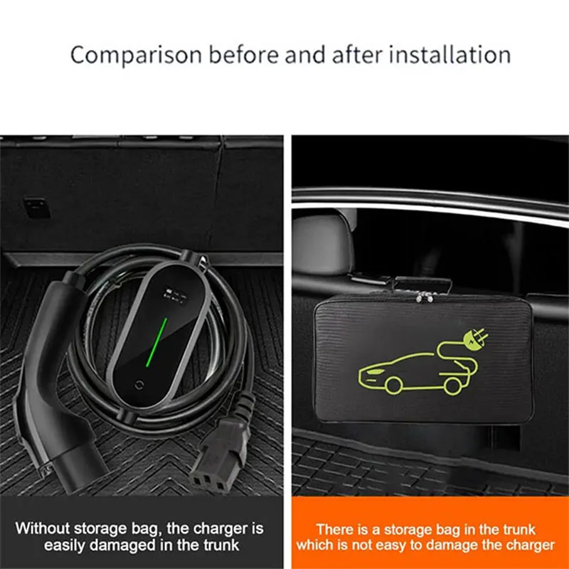 EV 케이블 가방 보관 정리함, 케이블 코드 및 호스용 휴대용 EV 충전기, 전기선 가방