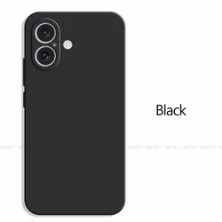Luxury Shockproof Liquid Silicone Phone Case - Original TPU Protective Back Cover for iPhone 17 Pro (Black)