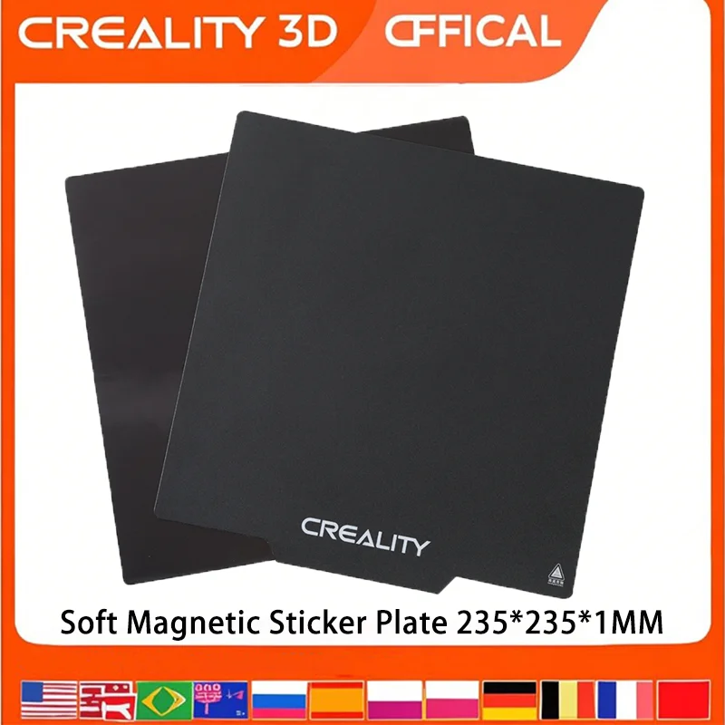 Soft Magnetic 3D Printer Build Surface Sticker Plate - 235x235x1MM