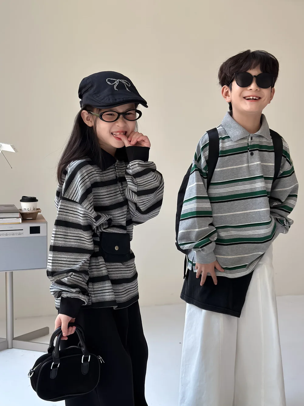 2025 Autumn New Children Long Sleeve T Shirts Cotton Boys Loose Striped Polo Shirts Girls Lapel Casual Bottoming Tops Clothes 6 2025 Autumn New Children Long Sleeve T Shirts Cotton Boys Loose Striped Polo Shirts Girls Lapel Casual Bottoming Tops Clothes - Image 6