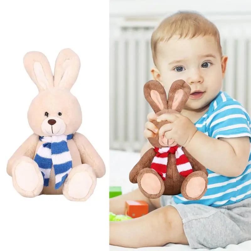 

Bunny Stuffed Plush Animal Plushie Gift Bunny Wearing Scarf Sofa Decorations Huggable Pillow Plush Toy For Kids Birthday