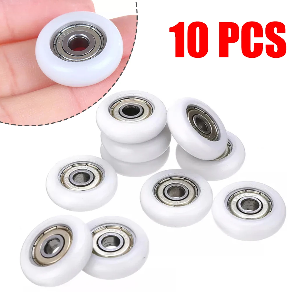 10pcs Diameter 19mm/23mm/25mm Fasteners Bathroom Bearing Door Runner Sliding Shower Door Roller Pulley Replacement Part shower door rollers sliding door roller shower room pulley shower room rollers