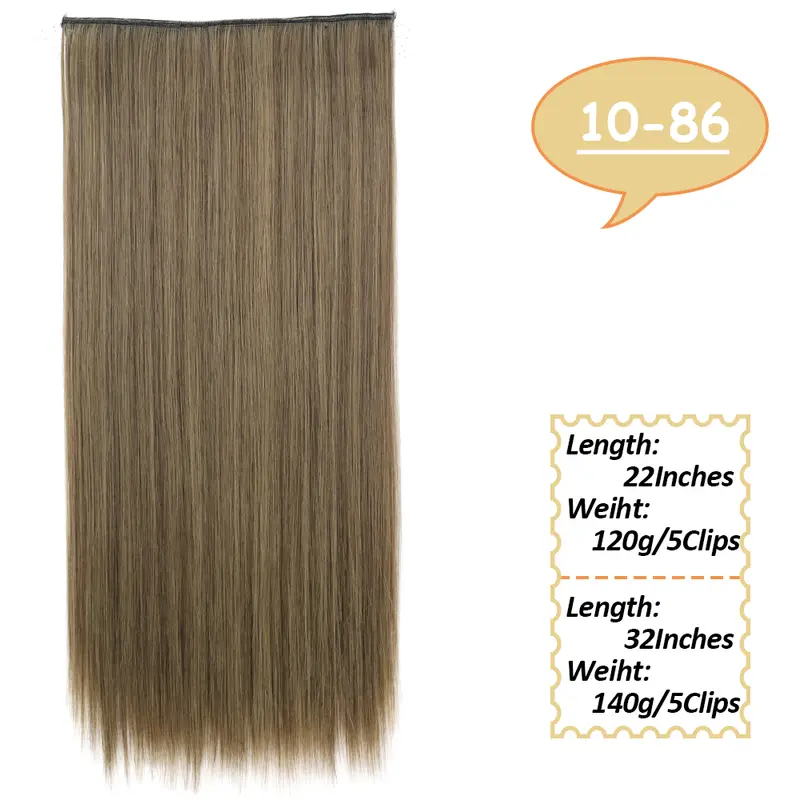 NICESY Synthetic Long Wavy 5 Clips Hair Extensions 22Inch/32Inch Clip On Hair Extensions High Tempreture Fake For Women - Image 14