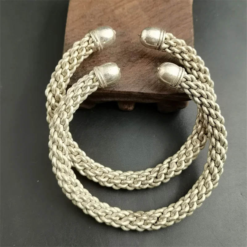 

Mai Chuang/Tibetan Silver Inlaid Bracelet Fashion Bangles Personality Charm Jewelry Exquisite Workmanship Men Women Couple Gift