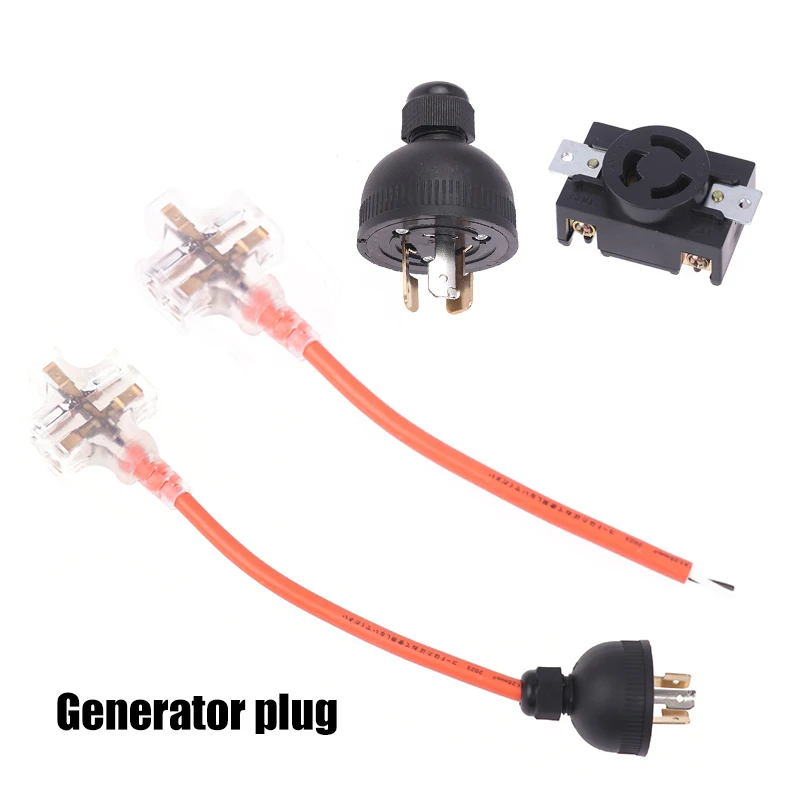 

1PCS 2.5KW Generator Plug Anti-loose Plugs GX160 GX200 168F / 170F Anti-off Three-pole Plug 220v 30A