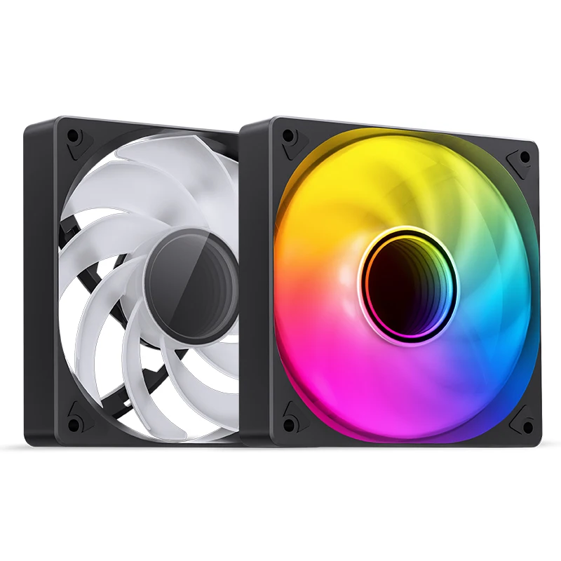 JONSBO SL-120 White/Black 120mm Case Fan 5V 3PIN ARGB Silent CPU Cooler Fan 4PIN PWM Serializable Reverse Fan — view 2